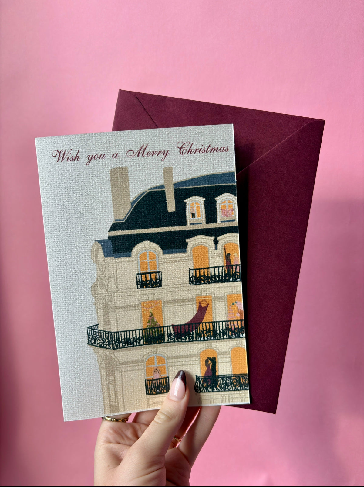 Christmas through a Parisian window