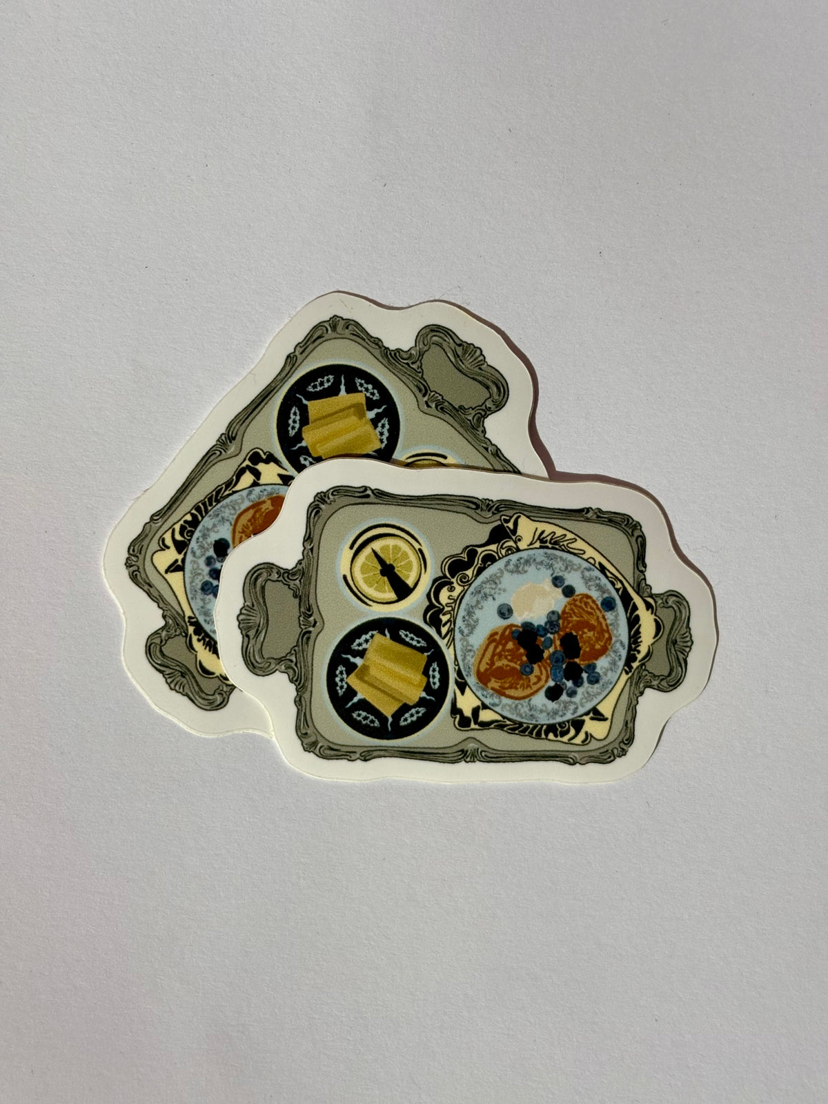 Breakfast tray sticker