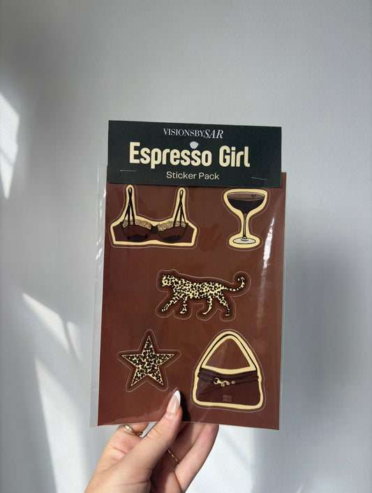Espresso Girl Sticker Pack